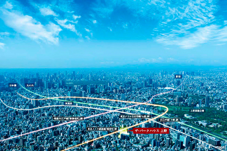 航空写真｜ザ・パークハウス上野