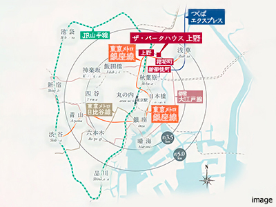 広域概念図｜ザ・パークハウス上野