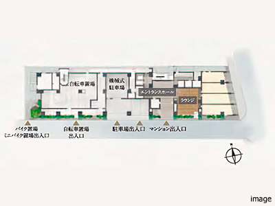 敷地配置イメージイラスト｜ザ・パークハウス上野