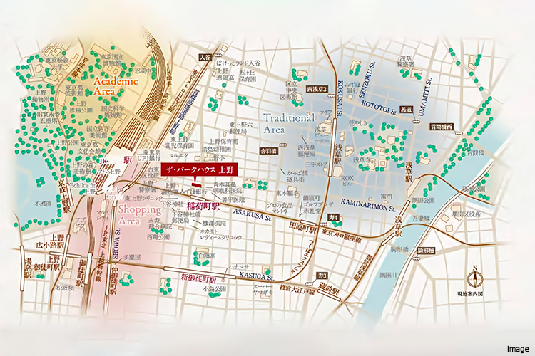 現地案内図｜ザ・パークハウス上野